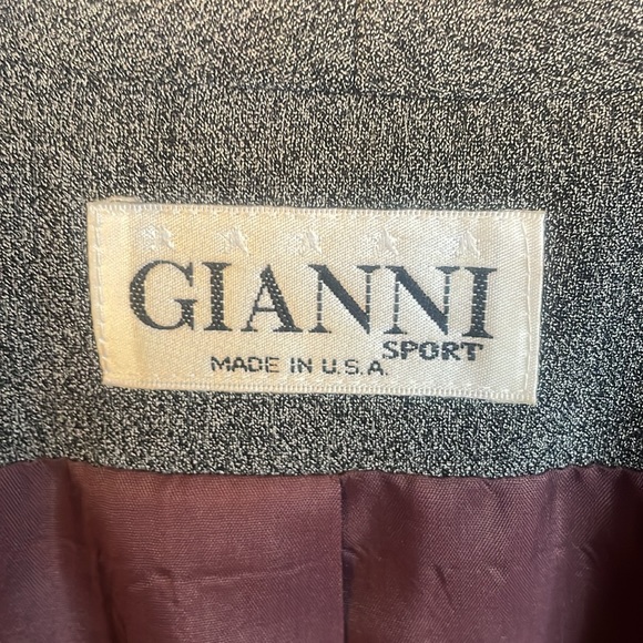 USED Gianni Sport Gray Tweed Blazer Jacket Women's Size 10 - Picture 7 of 8